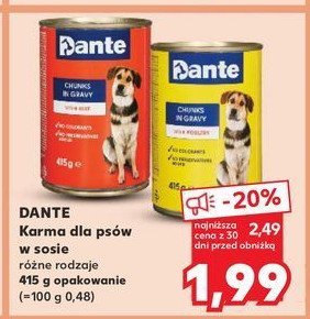 Karma dla psów kurczak Dante promocja w Kaufland