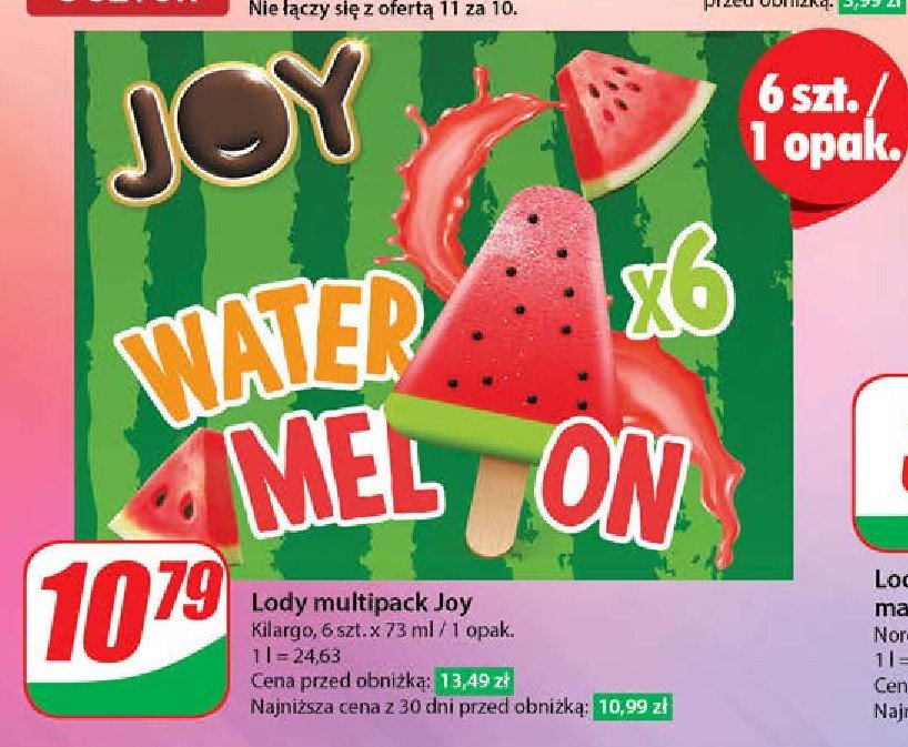 Lody watermelon Joy fruits promocja