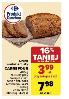 Chleb wieloziarnisty Carrefour promocja