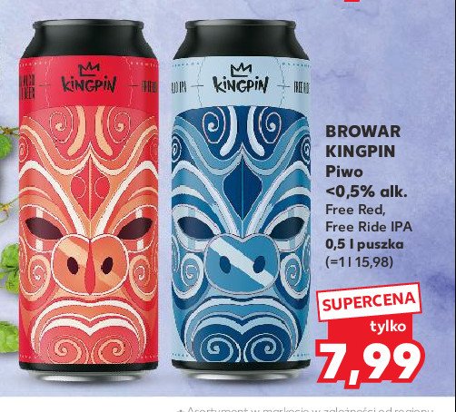 Piwo free ride ipa Kingpin promocja w Kaufland