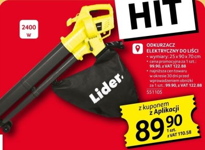 Odkurzacz elektryczny do liści Lider promocja w Selgros