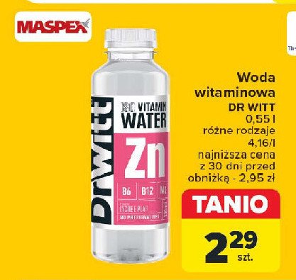 Napój z cynkiem Dr witt vitamin water promocja