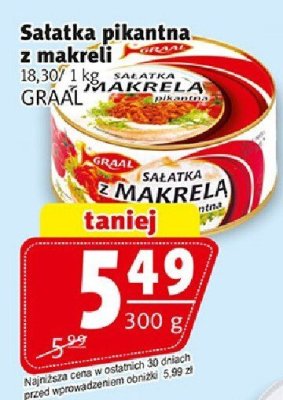 Sałatka pikantna z makreli GRAAL promocja w Prim Market