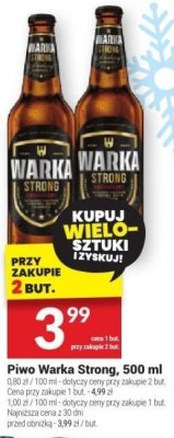 Piwo Warka Strong 500ml promocja w Twój Market
