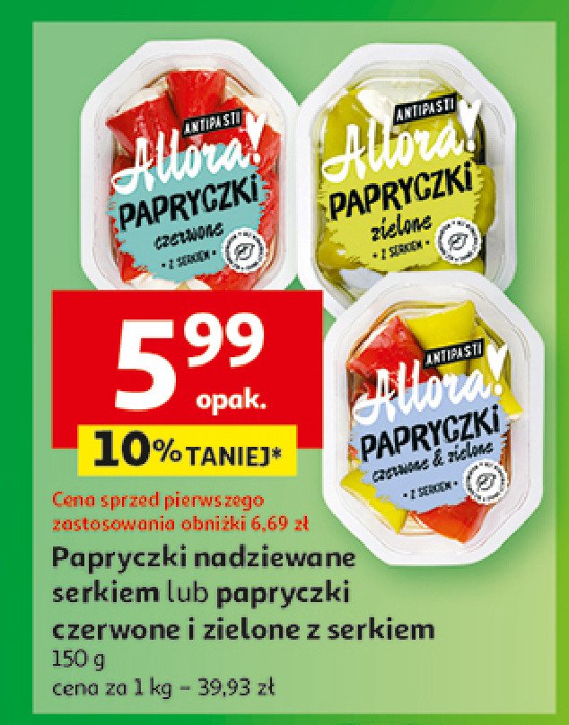 Papryczki czerwone i zielone z serem Allora! promocja