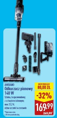 Odkurzacz pionowy AMBIANO 140 W promocja w Aldi