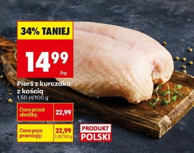 Pierś z kurczaka z kością promocja w Biedronka