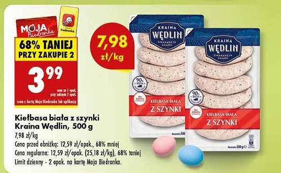 Kie艂basa bia艂a z szynki Kraina w臋dlin promocja