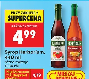 Syrop Herbarium, 440 ml promocja w Biedronka