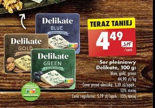 Ser pleśniowy green Delikate promocja