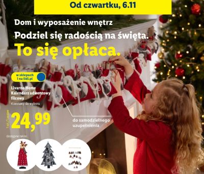 Kalendarz adwentowy filcowy promocja w Lidl