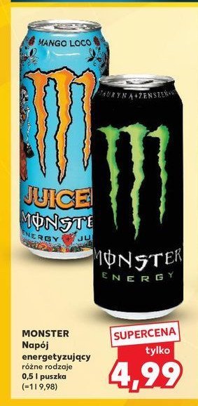 Napój energetyczny Monster energy juiced mango loco promocja