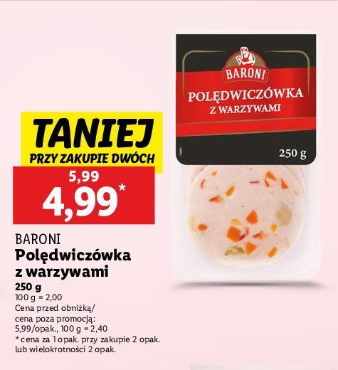 Pol臋dwicz贸wka z warzywami Baroni promocja