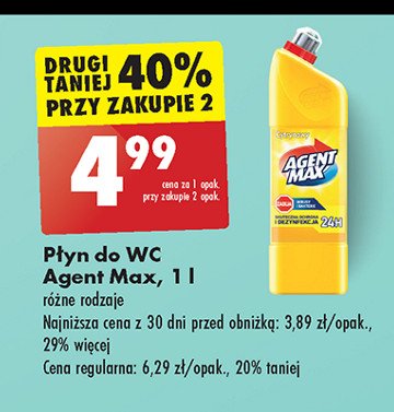 Płyn do wc cytrusowy Agent max promocja