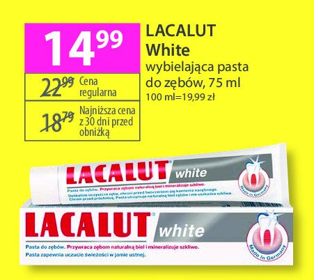 Pasta do zębów Lacalut white promocja