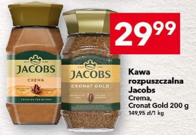 Kawa rozpuszczalna Jacobs Crema 200 g promocja w LEWIATAN