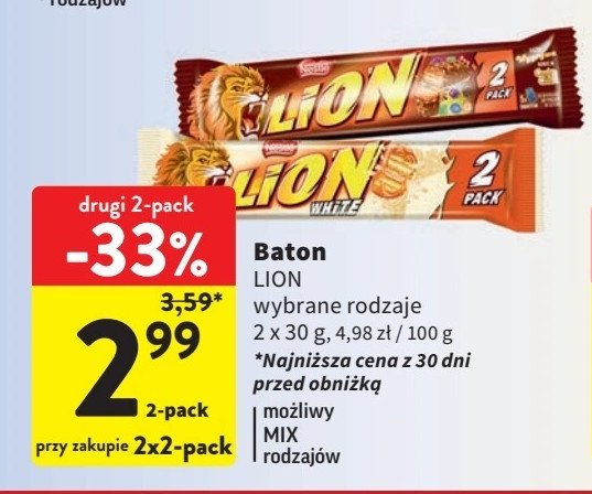 Baton Lion white 2pack promocja