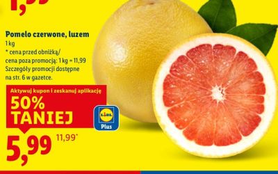 Pomelo czerwone luzem promocja w Lidl