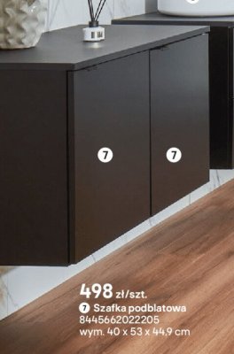 Szafka podbltatowa czarna Castorama promocja w Castorama