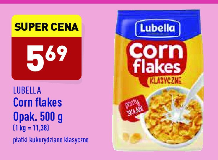 Płatki kukurydziane Lubella corn flakes promocje