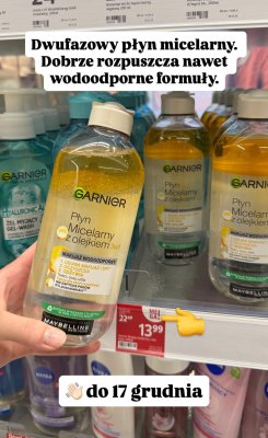 Płyn micelarny Garnier z olejkiem 3w1 promocja w Rossmann