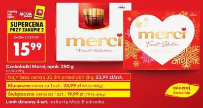 Czekoladki Merci Finest Selection 250 g promocja w Biedronka