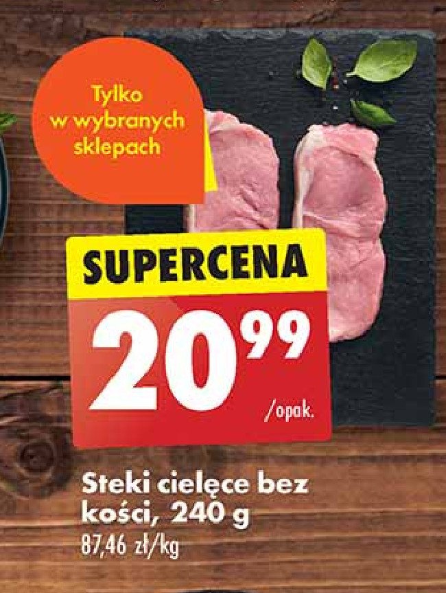 Steki cielęce bez kości promocja