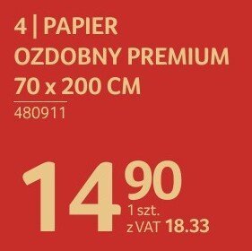 Papier ozdobny premium 70 x 200 cm promocja w Selgros