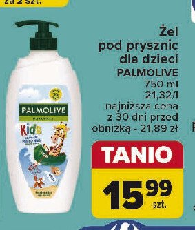 Żel pod prysznic i do kąpieli dla dzieci żyrafa Palmolive naturals promocja