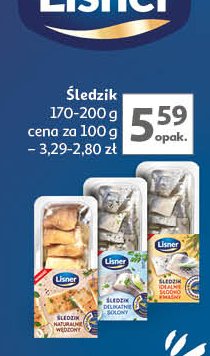 Śledzik naturalnie wędzony Lisner promocja