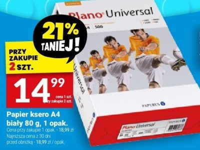 Papier ksero A4 biały 80 g 1 opak. promocja w Twój Market