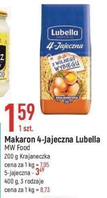 Makaron 4-jajeczny jaja z wolnego wybiegu krajaneczka Lubella makaron promocja