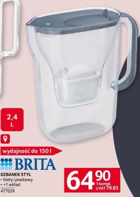 Dzbanek STYL BRITA 2,4 l promocja w Selgros