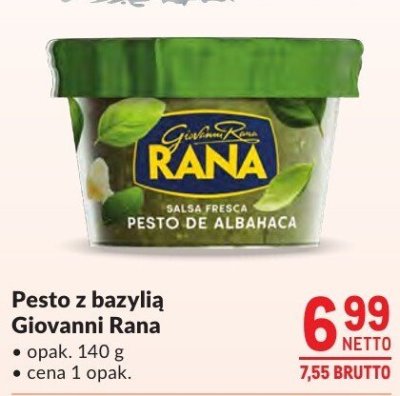 Pesto z bazylią Giovanni Rana promocja w Makro