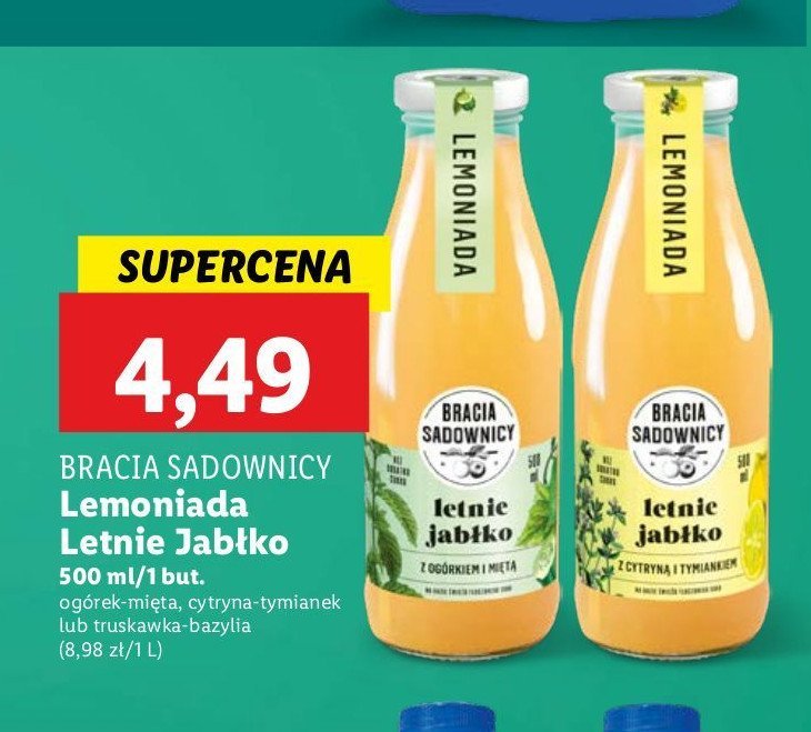 Lemoniada letnie jabłko z ogórkiem i miętą promocja