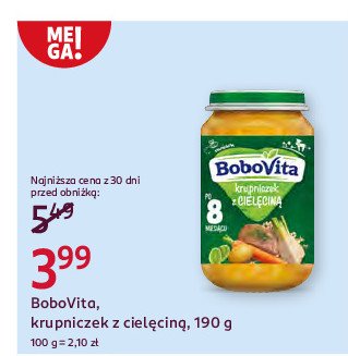 Tradycyjny krupniczek z cielęciną Bobovita promocja w Rossmann