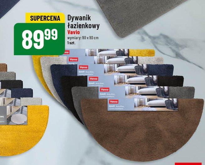 Dywanik łazienkowy 90 x 90 cm Vavio promocja w POLOmarket