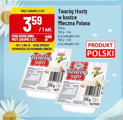 Twaróg tłusty Mleczna polana promocja