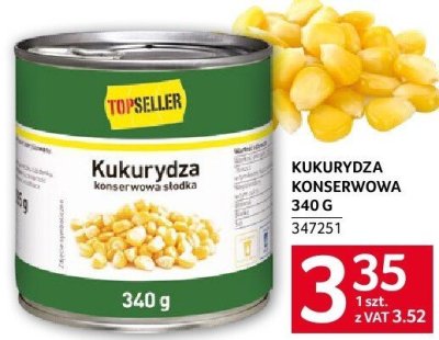 Kukurydza konserwowa 340 g promocja w Selgros