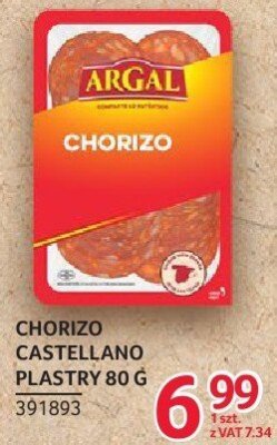 Chorizo Castellano plastry Argal 80g promocja w Selgros