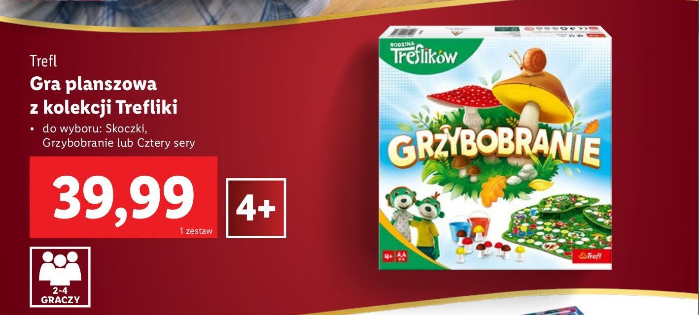 Gra rodzina trefików skoczki Trefl promocja w Lidl