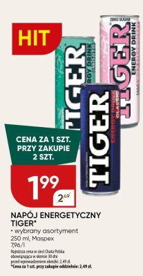 Napój energetyczny Tiger promocja w Chata Polska