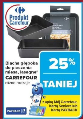 Blacha głęboka do pieczenia mięsa, lasagne CARREFOUR promocja w Carrefour