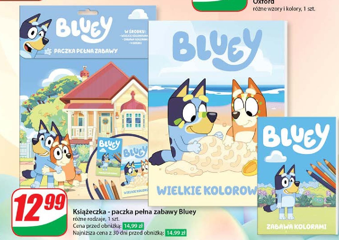 Bluey zabawa kolorami promocja w Dino