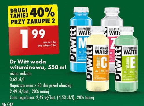 Napój liczi i gruszka Dr witt vitamin water promocja