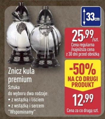 Znicz kula premium różne rodzaje promocja w Aldi