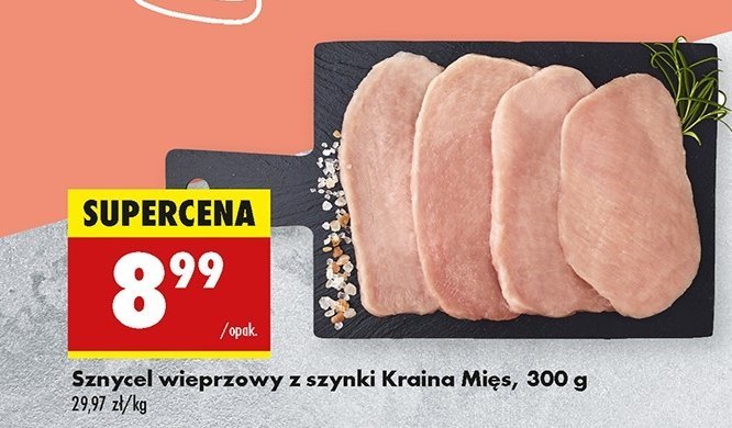 Sznycel wieprzowy z szynki Kraina mięs promocja w Biedronka