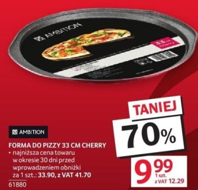 Forma do pizzy AMBITION 33 cm CHERRY promocja w Selgros