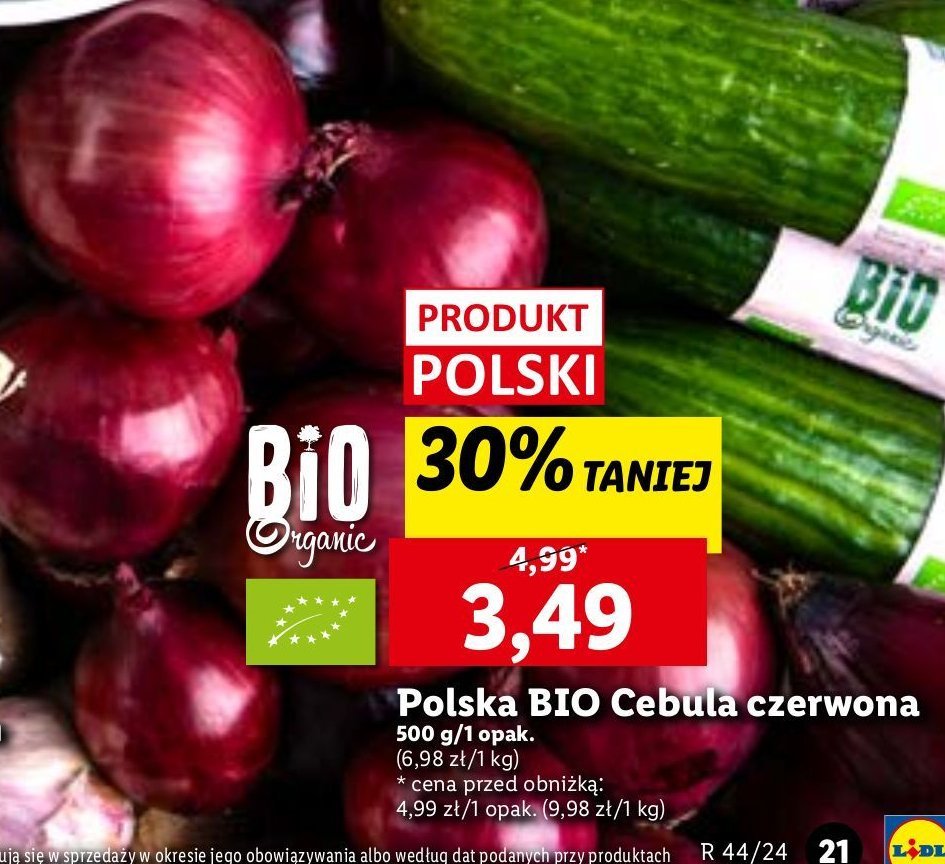 Cebula czerwona bio promocja