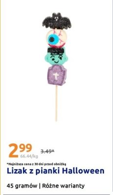 Lizak z pianki Halloween promocja w Action